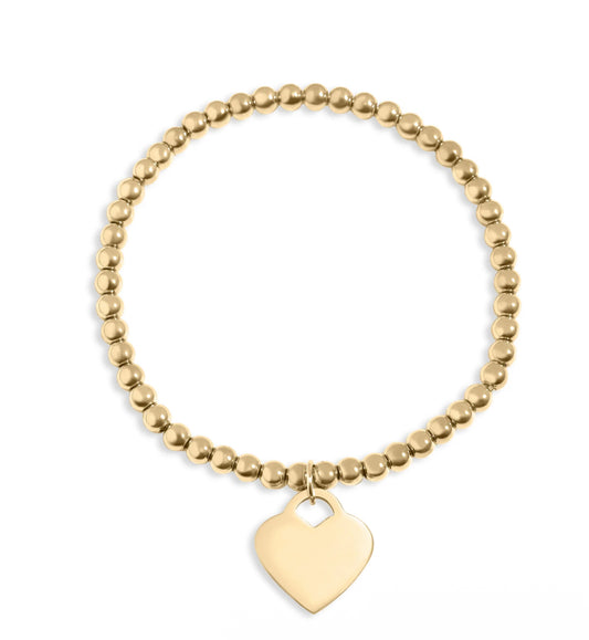 My beaded heart bracelet