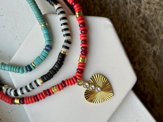 Beads Adjustable Necklace- Charm Bar