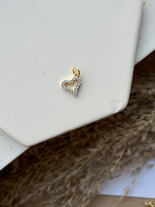 Small Open Heart Charm