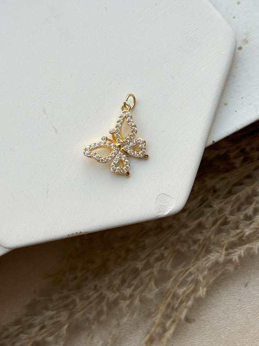 Large Crystal Butterfly Charm