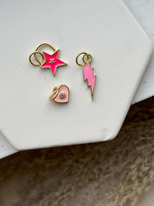 Pink Enamel Charm