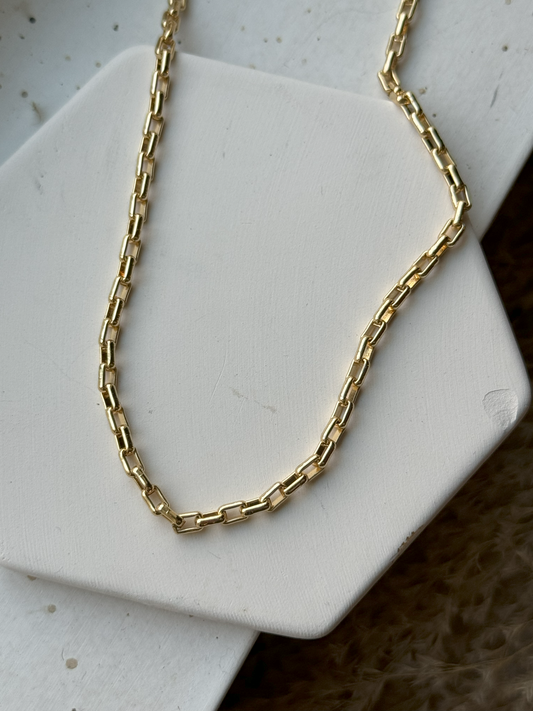 Thick Paperclip Chain- Charm Bar