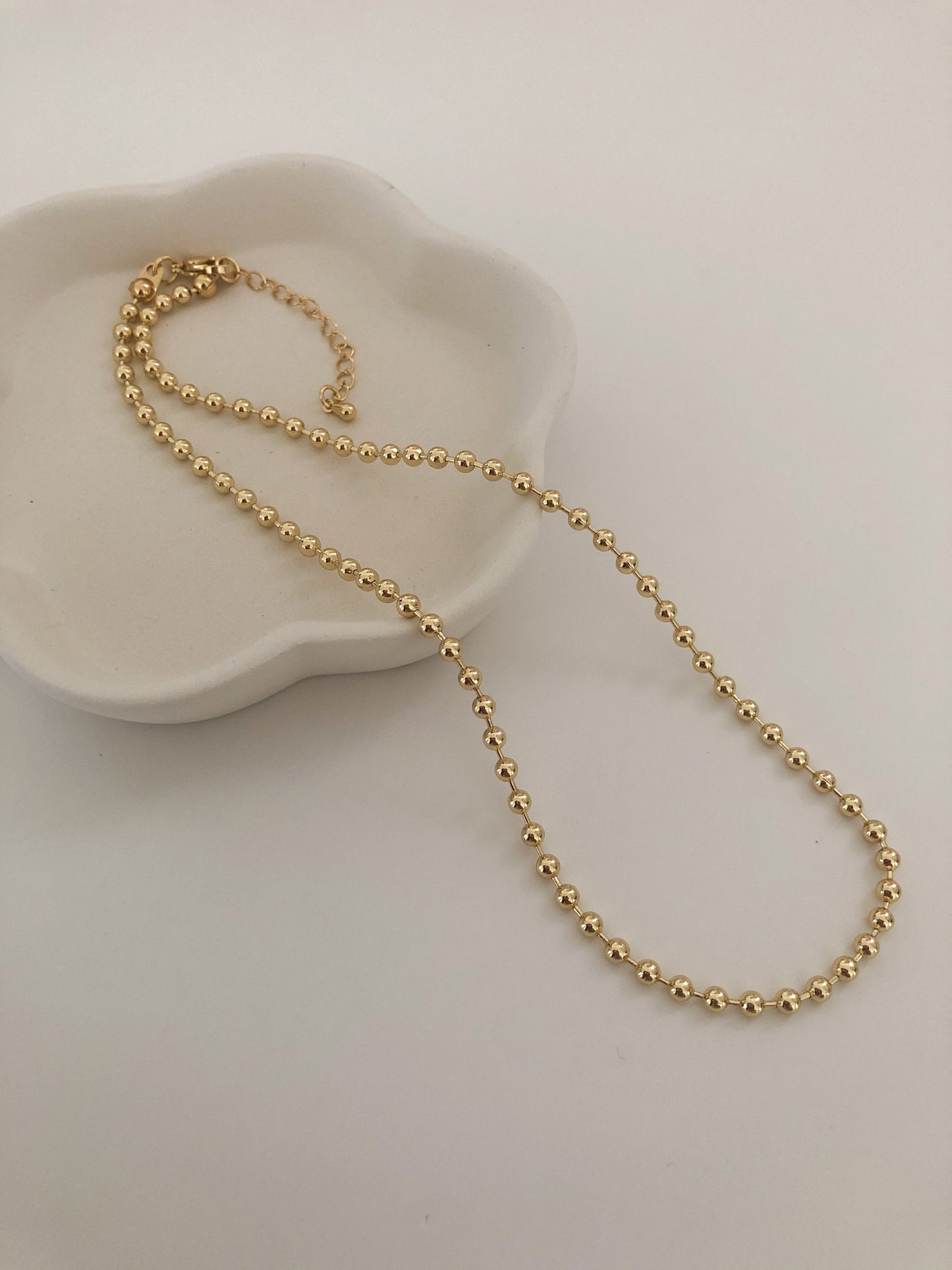 Gold Beaded Necklace