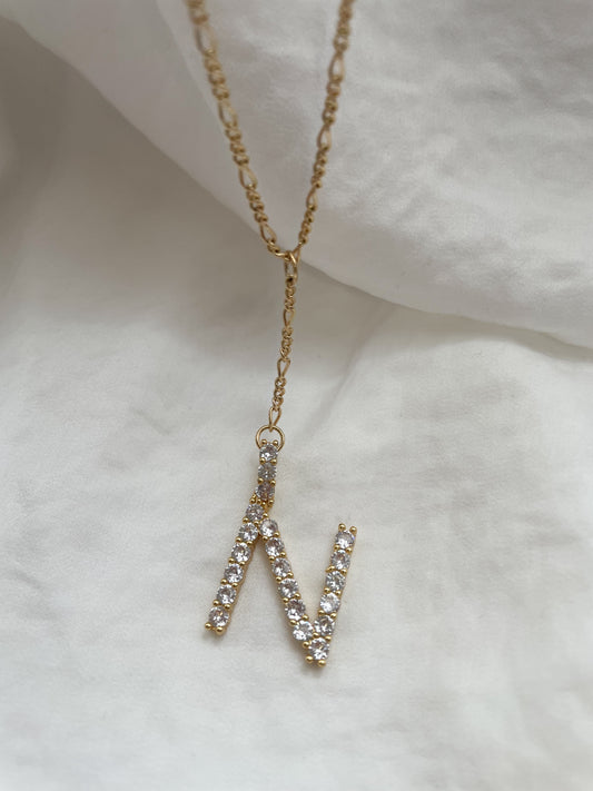 Crystal Letter Lariat