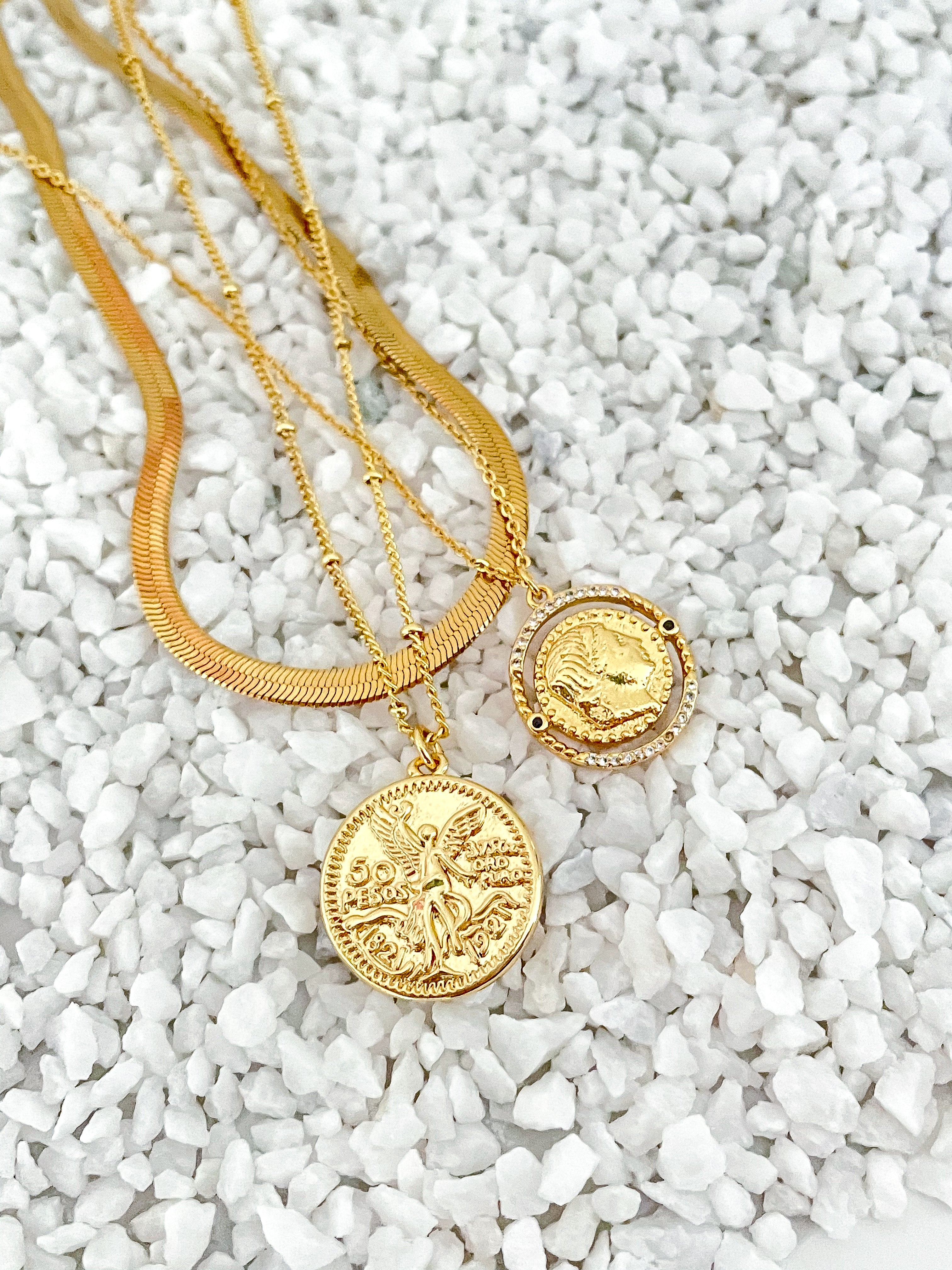 Angel hot sale coin necklace