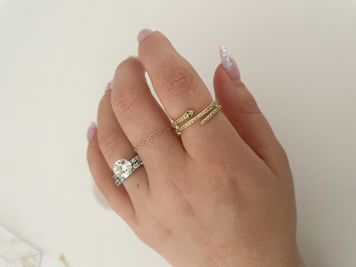 Wrap around snake ring