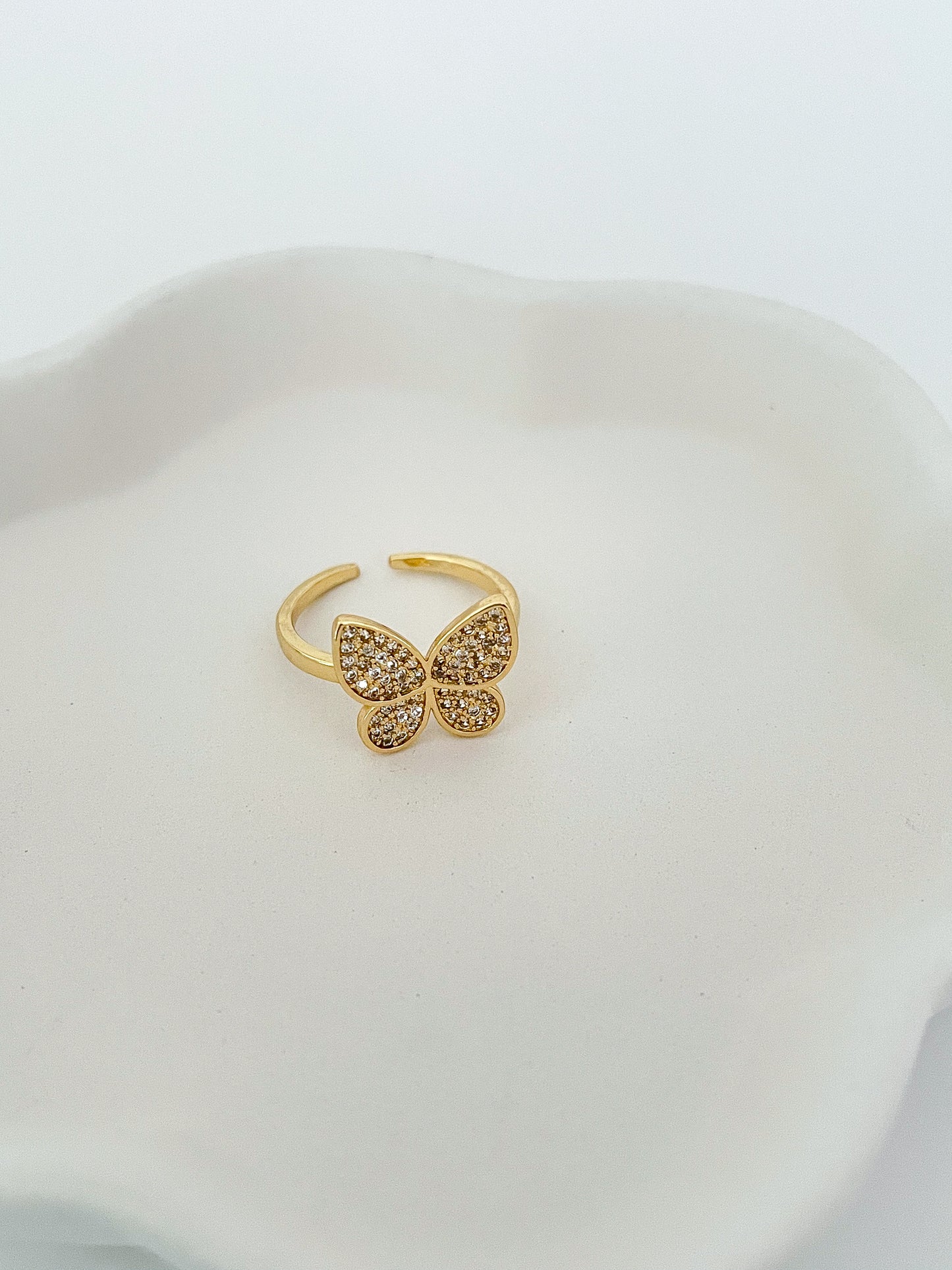 Crystal Butterfly Ring